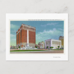 Hotel Statler and NY State Office Bldg Postcard