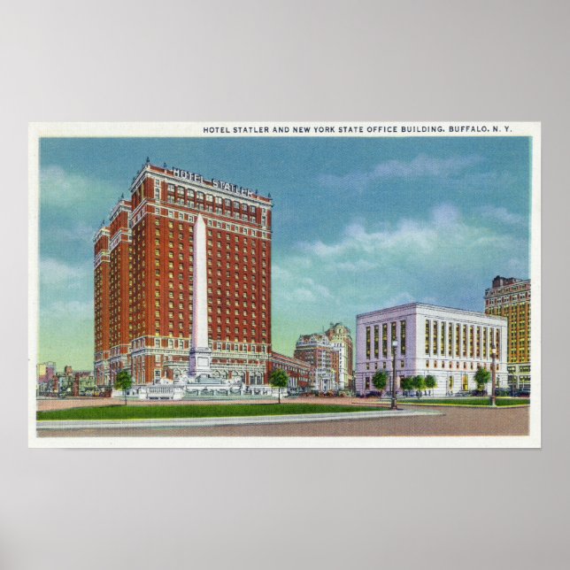 Hotel Statler and NY State Office Bldg Poster (Front)