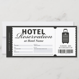 Hotel Stay Reservation Voucher Certificate