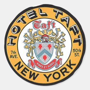 Hôtel Taft des autocollants NYC NY de bagage de