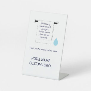 Hotel Towel Water Conservation Sign 