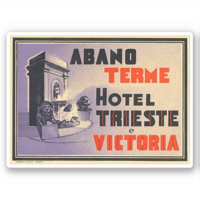 Hotel Trieste Victoria Sticker (Front)