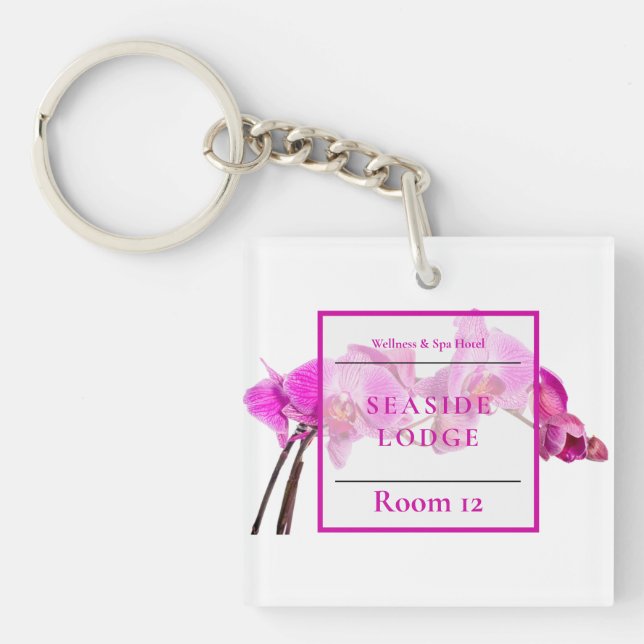 Hotel Wellness and Spa business guest accessory Keychain (Front)