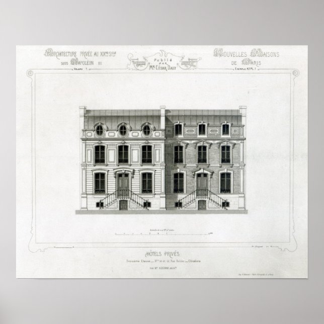 Hotels Prives, 10 & 12 Rue Balzac, Paris Poster (Front)