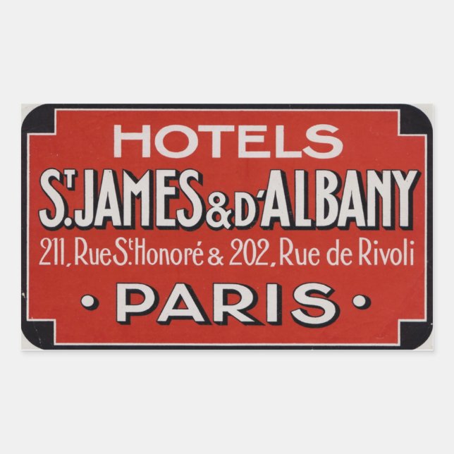 Hotels St james & d'Albaby (Paris France) Sticker (Front)