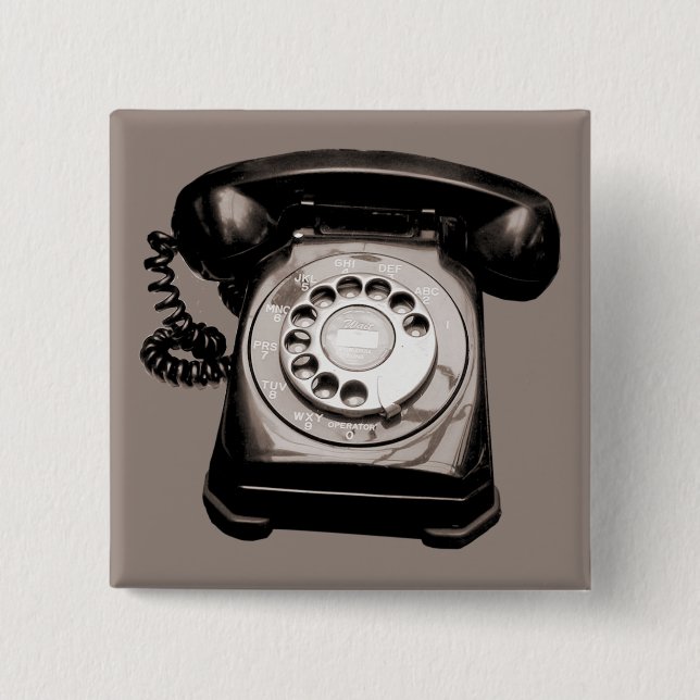 Hotline 2 Inch Square Button (Front)