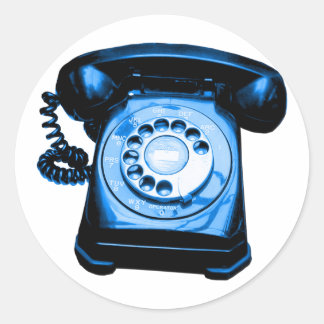 Hotline Blue Classic Round Sticker