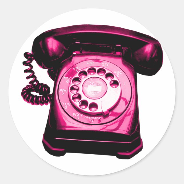 Hotline Crimson Classic Round Sticker (Front)