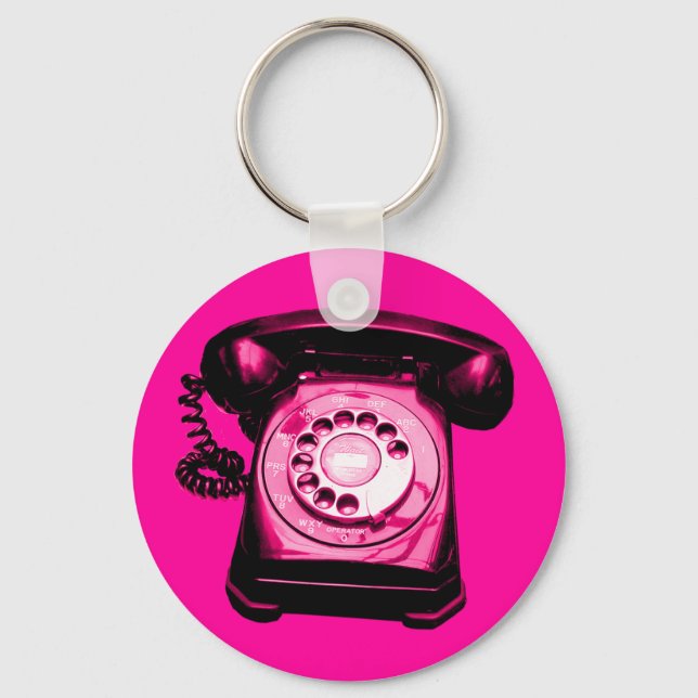Hotline Crimson Keychain (Front)