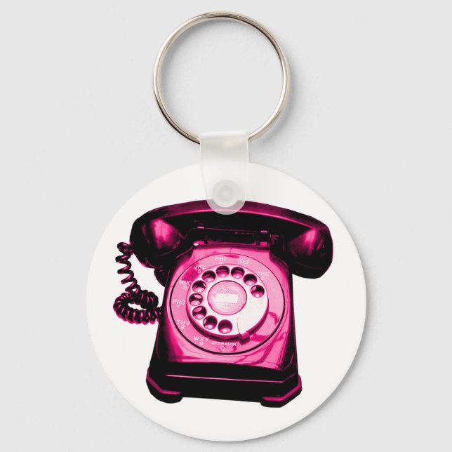 Hotline Crimson Keychain (Front)