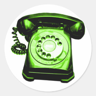Hotline Green Classic Round Sticker