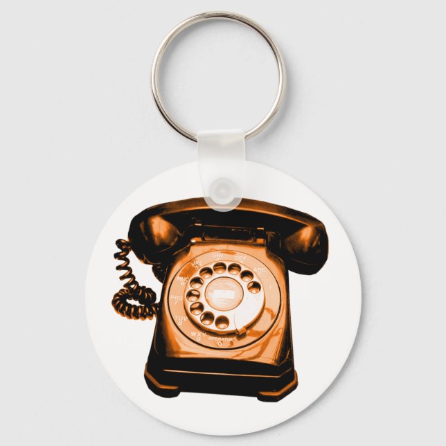 Hotline Orange Keychain (Front)