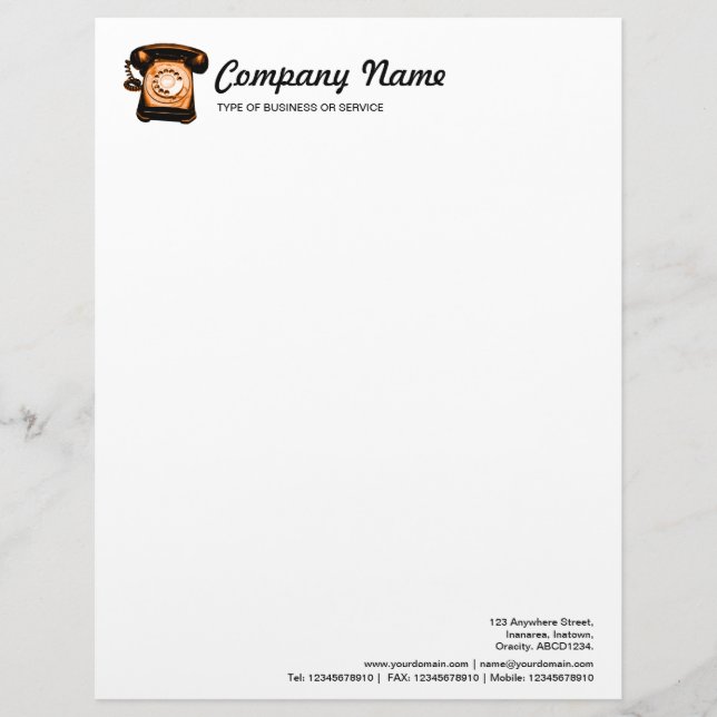 Hotline - Orange Letterhead (Front)