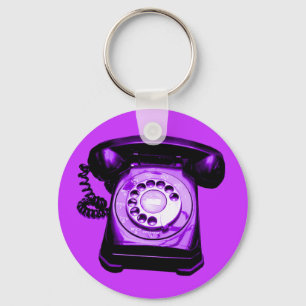 Hotline Purple Keychain
