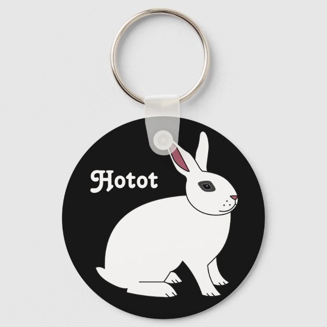 Hotot Rabbit Keychain (Front)