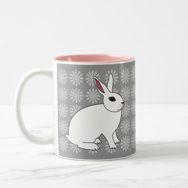 Hotot Rabbit Two-Tone Coffee Mug (Left)