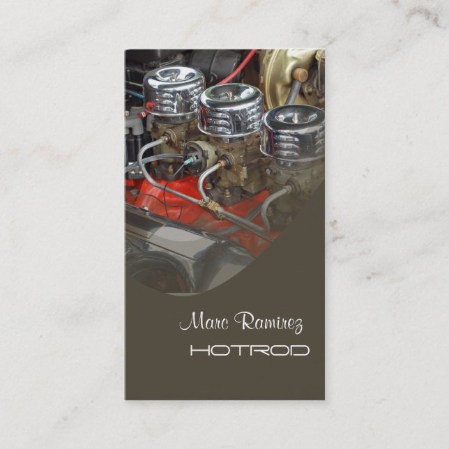 Hotrod restoration business template business card (Front)
