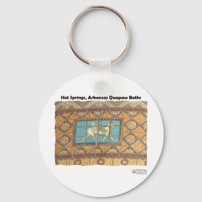 HotSprings, AR Quapaw Dome Tiles II Gifts Apparel Keychain (Front)