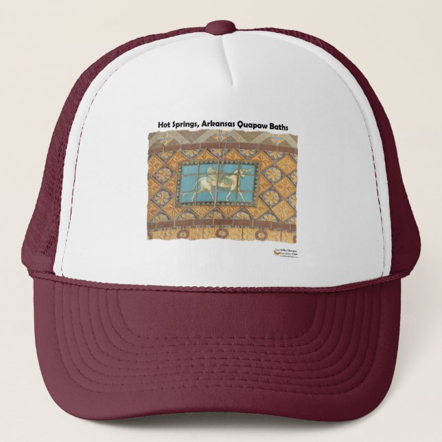 HotSprings, AR Quapaw Dome Tiles II Gifts Apparel Trucker Hat (Front)