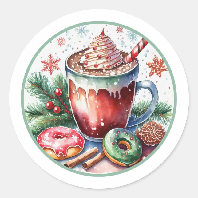 Hott Coco avec Stickers de Noël Donuts (Devant)