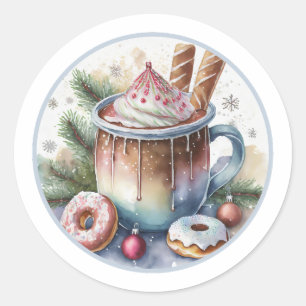 Hott Coco avec Stickers de Noël Donuts