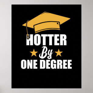 Hotter By One Degree Funny Graduate Student Poster