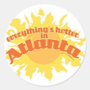 Hotter in Atlanta Classic Round Sticker