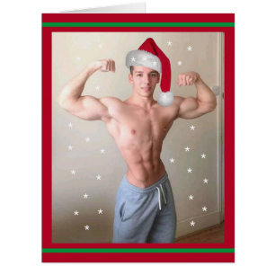 Hottest Hunks On The Planet! Christmas Buff Santa