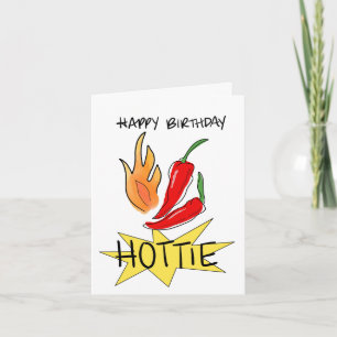 hottie birthday card