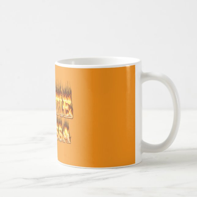 Hottie Melissa fire and flames Coffee Mug (Right)