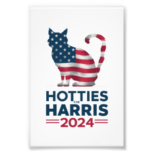 Hotties For Harris 2024 Cat Ladies Kamala Harris Photo Print