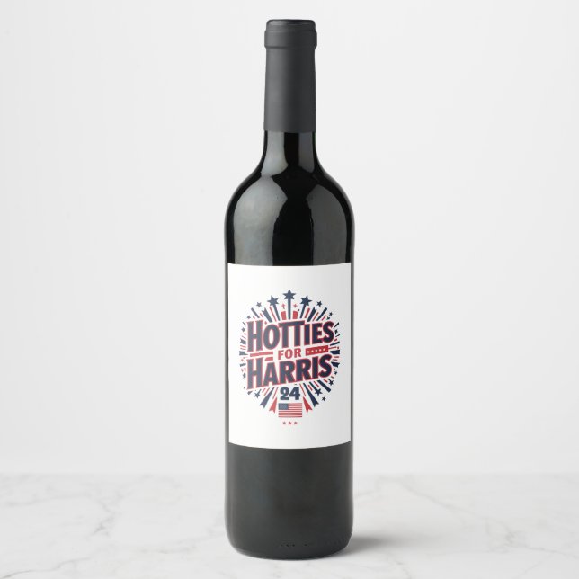 Hotties for Harris Wine Label (Front)