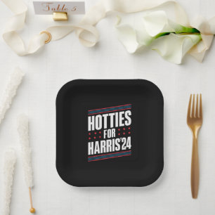 Hotties For Kamala Harris 2024 Paper Plate