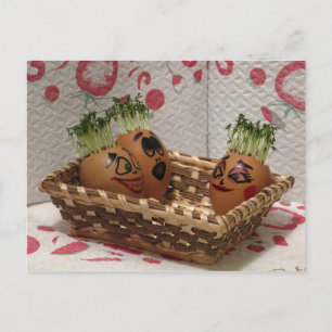 Hottub For Eggmen Friends Funny Easter Postcard