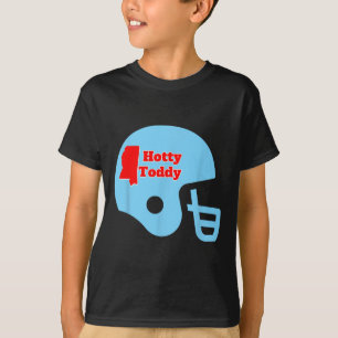 Hotty Toddy Football Helmet With Miss State Outlin T-Shirt