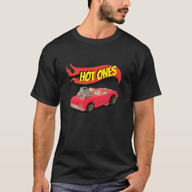 Hotwheels pink corvette diecast hot dark T-Shirt (Front)