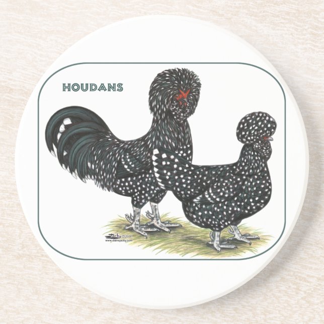 Houdan Chickens Coaster (Front)