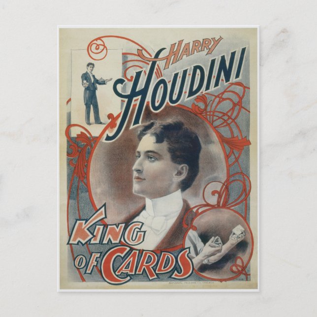 Houdini, King of Card Vintage Advertisement (Front)