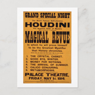 Houdini poster postcard