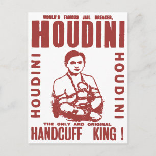 Houdini the handcuff king postcard