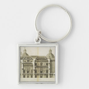 Houghton Hall: cross-section of the Hall and Salon Keychain