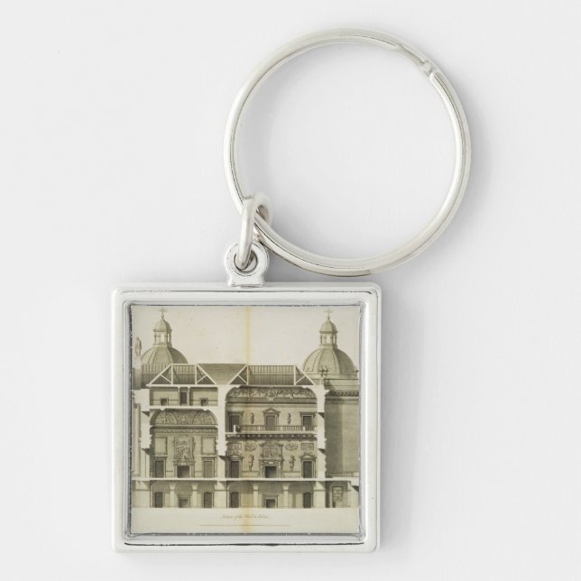 Houghton Hall: cross-section of the Hall and Salon Keychain (Front)