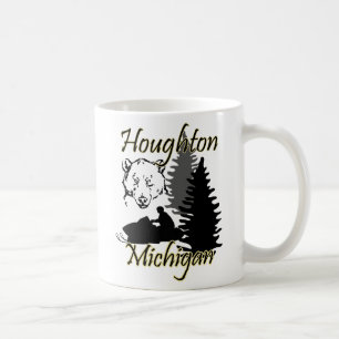 Houghton Michigan Snowmobile Bear Mug