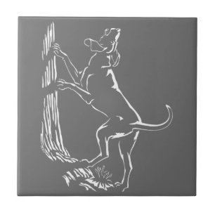 Hound Dog Art Ceramic Tile Hunting Dog Decor
