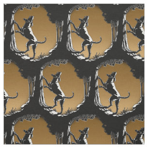 Hound Dog Art Fabric Fabric Hunting Dog Pattern