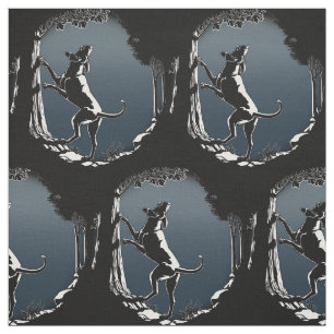 Hound Dog Art Fabric Fabric Hunting Dog Pattern