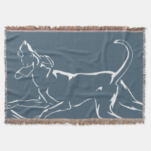 Hound Dog Blanket Hunting Dog Art Throw Blanket
