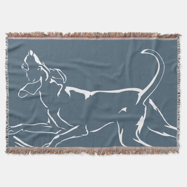 Hound Dog Blanket Hunting Dog Art Throw Blanket (Front)