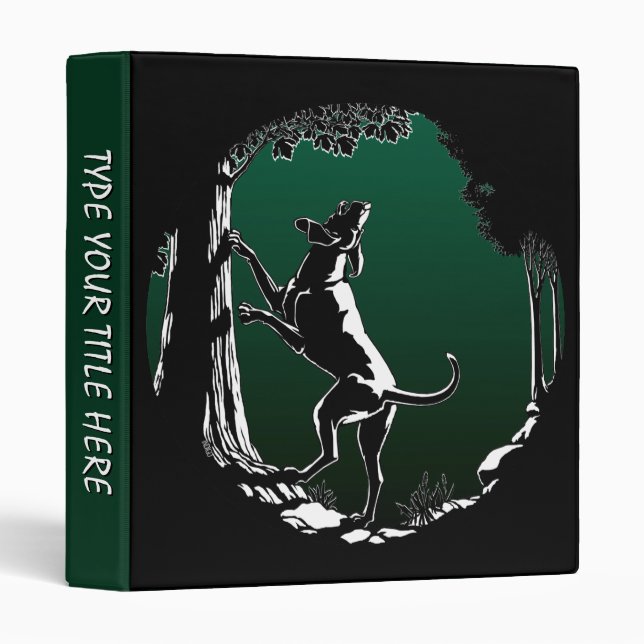 Hound Dog Book Binder Hunting Dog Art Photo Album (Front/Spine)