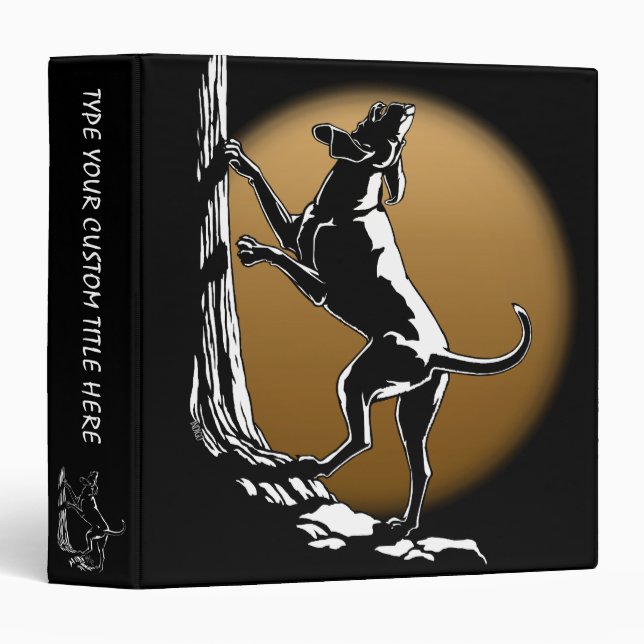 Hound Dog Book Binder Hunting Dog Art Photo Album (Front/Spine)